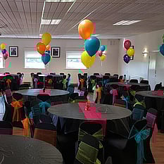 Table and Room Decorations at Bishop Auckland Rugby Club