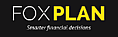  Foxplan logo with "FOX" in white and "PLAN" in bold yellow uppercase letters on a black background, with the tagline "Smarter financial decisions" in white below
