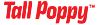 Tall Poppy logo features bold, italic red text with a trademark symbol in the upper right corner