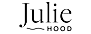 Julie Hood logo with "Julie" in an elegant serif font and "HOOD" in uppercase sans-serif, separated by a wavy line, all in black