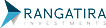 Rangatira Investments logo features a stylised blue and grey arrowhead icon to the left, with the company name in uppercase serif font