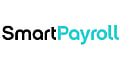SmartPayroll logo with "Smart" in bold black letters and "Payroll" in bright blue, using a modern sans-serif font