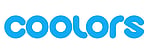 Coolors logo in rounded, lowercase blue sans-serif font