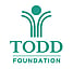 Todd Foundation logo featuring a teal abstract figure with three curved lines extending upward, above the bold uppercase text "TODD FOUNDATION" in teal