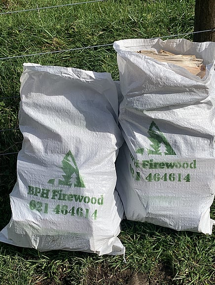 Bagged Dry Mac or Pine Firewood - Now Available.