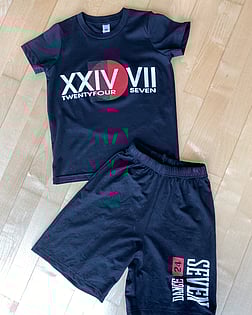 All Levels - Black Studio TeeStudio shortsBlack shoes - high tops or low