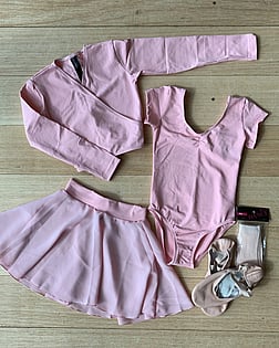 Prep, Pre-Primary and Primary Ballet - Pink Capped Sleeve LeotardPink SkirtBallet SocksBallet Shoes
