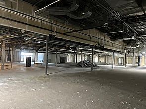 Tippecanoe Mall Sears Interior Demolition - Interior complete demolition of sheetrock, walls, and ceiling bulkheads in preparation for new tenant upgrades