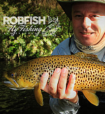 Happy angler north island fly fishing guide rob vaz fly fishing rainbow trout