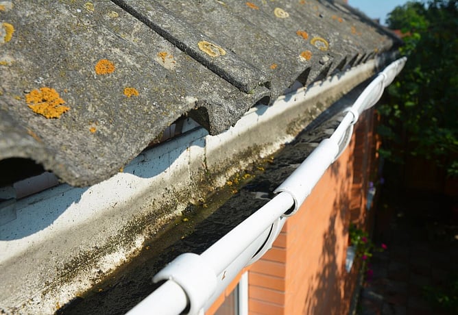 old failing guttering