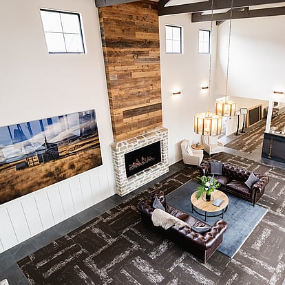 Reception and waiting area at The Grange Lifecare Village in Mosgiel