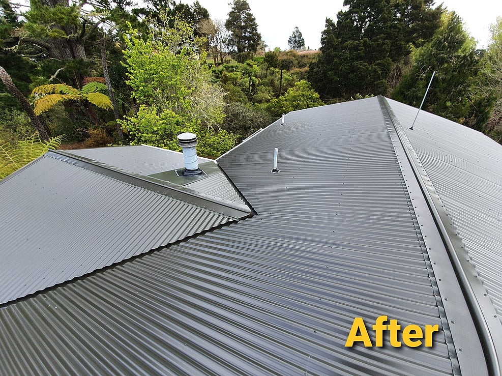 after picture of a metal roof Kerikeri by Flood Roofing