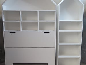 Bed head and shelves