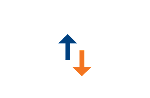 up and down arrow symbolising Scale every 3 months