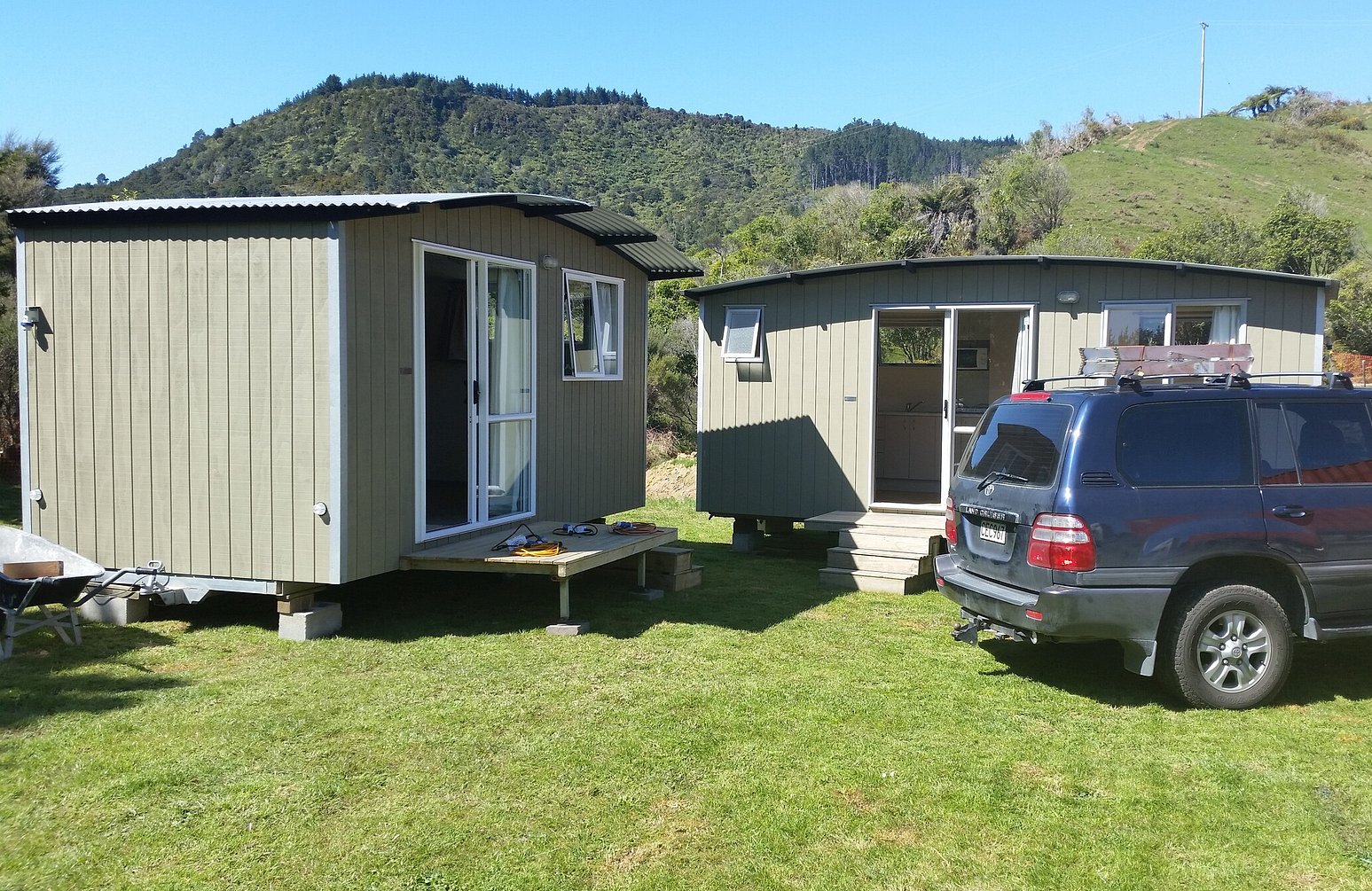 Cosy Cabin Rentals Wade Cabin and Kestrel Set Up on Site