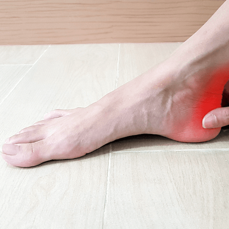 Lower heel with Achilles tendon pain where it attaches to the heel bone