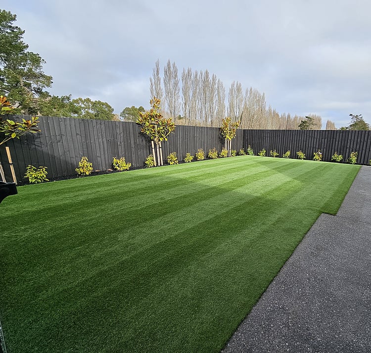 Artificial grass lawn installation for low-maintenance landscaping in Nelson
