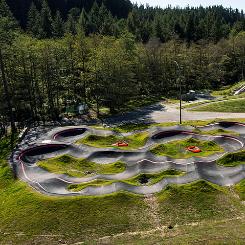 Velocity City Rotorua Cycle Track Hydroseeding - Drone shot