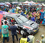 Mike Young and media at start