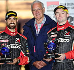 Young and Read receive 2015 FIA APRD Production Cup from FIA Vice President Morrie Chandler