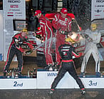 Champagne fight and W&uuml;rth signage