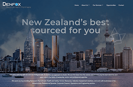 Sample text image from Denfox Recruitment website content.