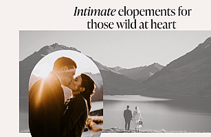 Content snippet from Queenstown Elopements website