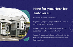 Sample of website content writing for 155 Whare Awhina, support services for Northland community
