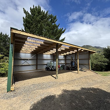 3 bay clear span pole shed