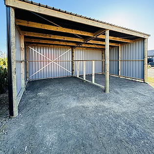 horse stable 2 bay pole shed small pole shed