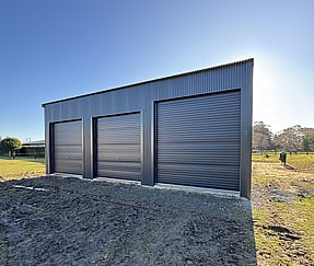Enclosed 3 bay pole shed Rangiora Canterbury