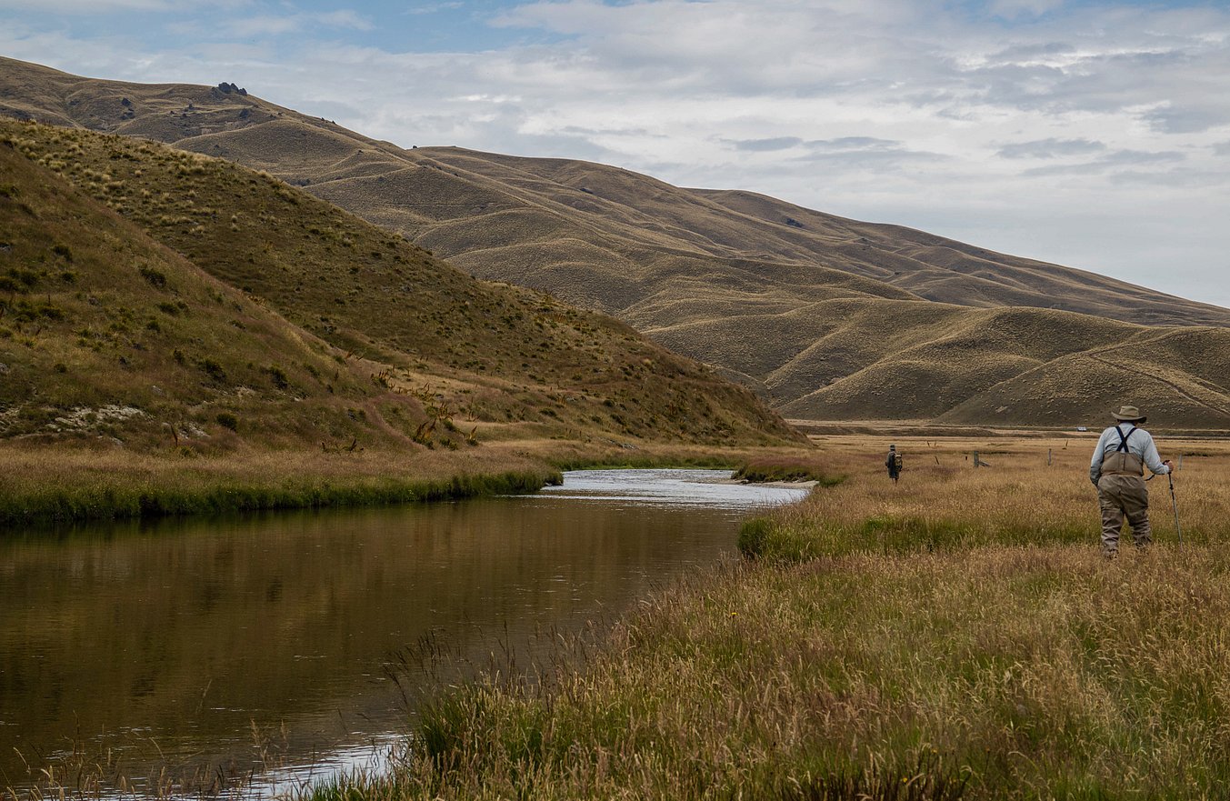 Jerry enjoying a walk as we hunt for wild browns amidst stunning valley Todd Adolph