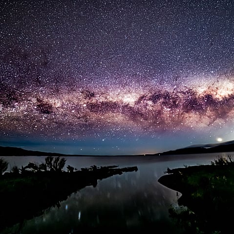 Milky Way over Lake Wairarapa, Pete Monk Photography