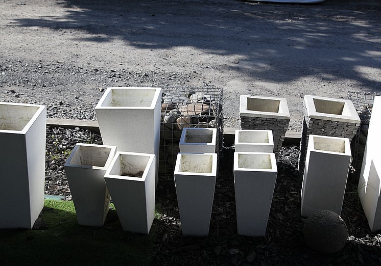 Square and camila pots