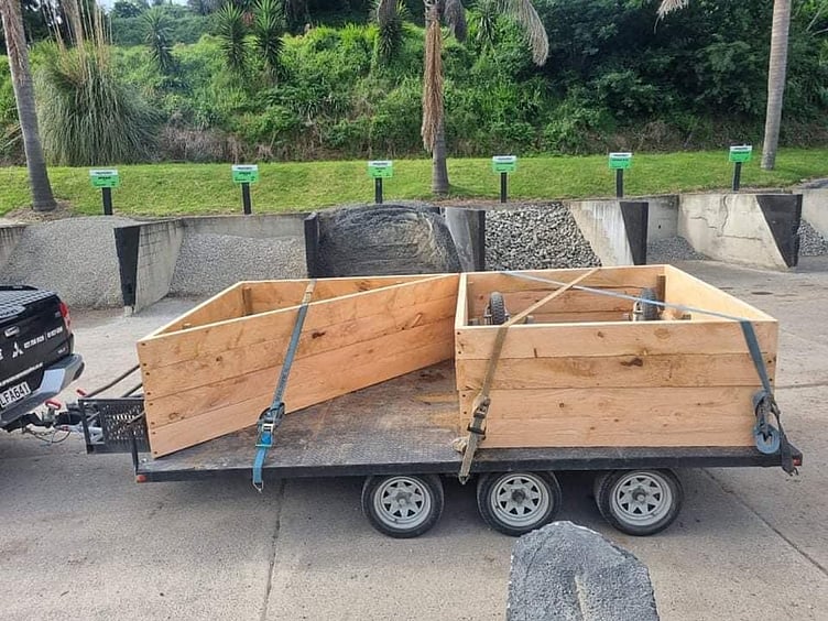 Triangle planter box and square