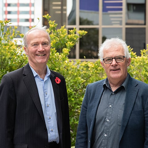 Richard Westlake and Vaughan Renner, senior consultants at GGA, standing outdoors in a professional setting