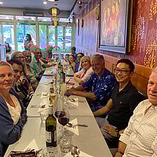 Rotarians at a fellowship dinner