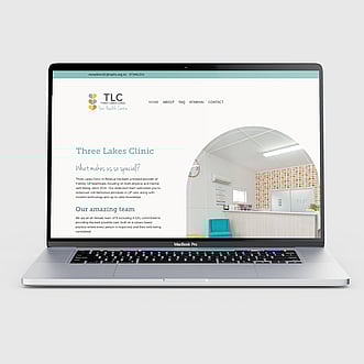 Three Lakes Clinic website design by Page Design Ltd