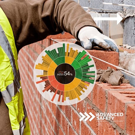 Safe365 and Advanced Safety. Brick laying health and safety. Hi Vis Vest. Construction.