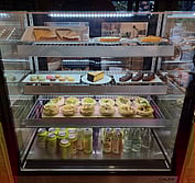 our cold cabinet, filled with amazing bites