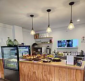 our front counter from afar. the first place you will see when you come in.