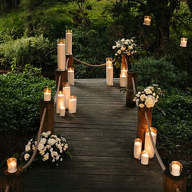 Winter wedding inspiration photo from Kumeu Valley Estate with Bride and Groom from a distance