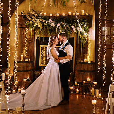 Winter wedding inspiration photo from Kumeu Valley Estate with Bride and Groom close up