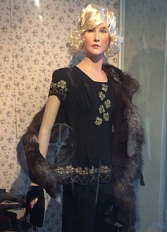 Peggy Seville in the Morrinsville Railway Display at Morrinsville Museum