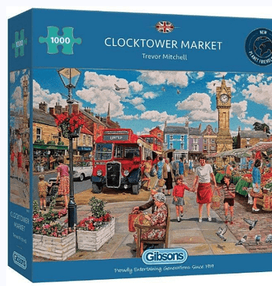 1000 Piece Jigsaw Puzzle:  Clocktower Market