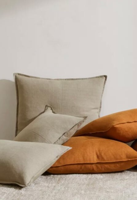 Image of Como linen cushions. Buy online via Julia Empson Interior Design & Styling. Ohaupo, Waikato. New Zealand.