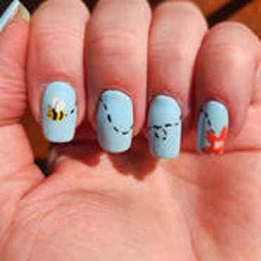 Bee nail artwork
