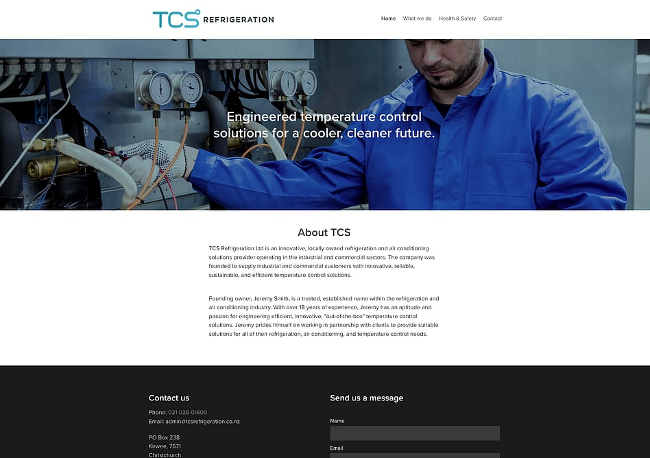 TCS REFRIGERATION - WEBSITE DESIGN & BUILD