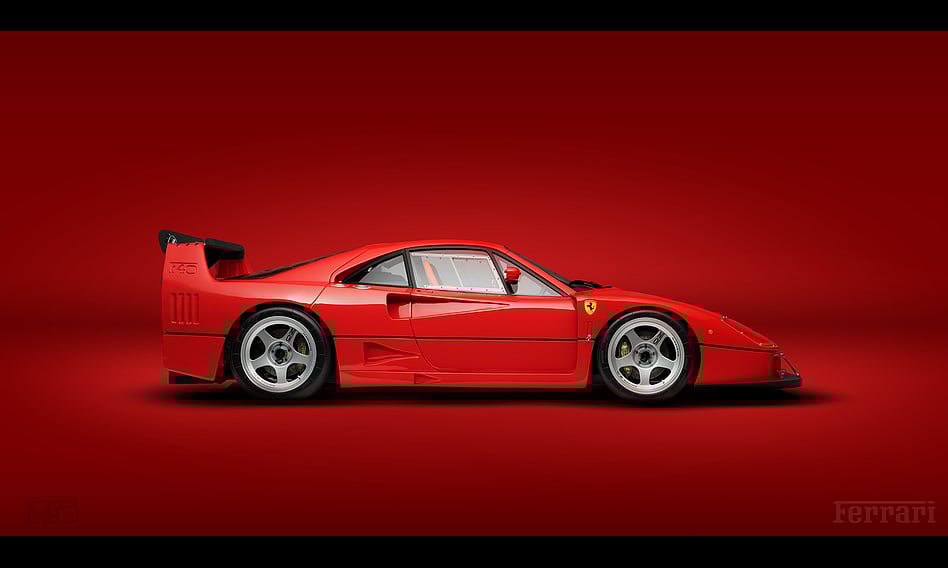 FERARRI - F40 DIGITAL WALLPAPER CONCEPT