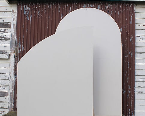 Cream free standing arch $40.00 White Half arch $30